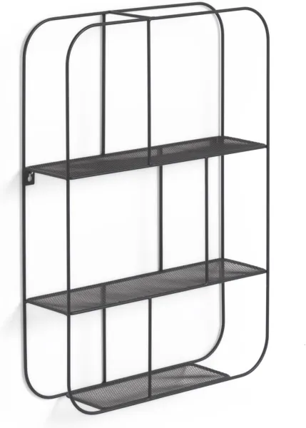 Veneranda, Væghylde, sort, H60x42x15 cm